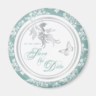 Winter Damask SD Magnet