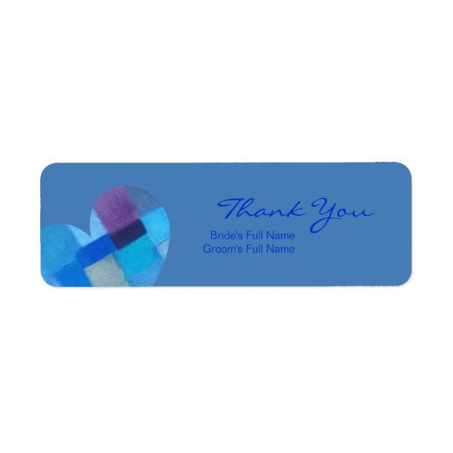 Winter danube Wedding Thank You Sticker (Front)