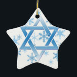 winter david ceramic ornament<br><div class="desc">Star Ornament</div>