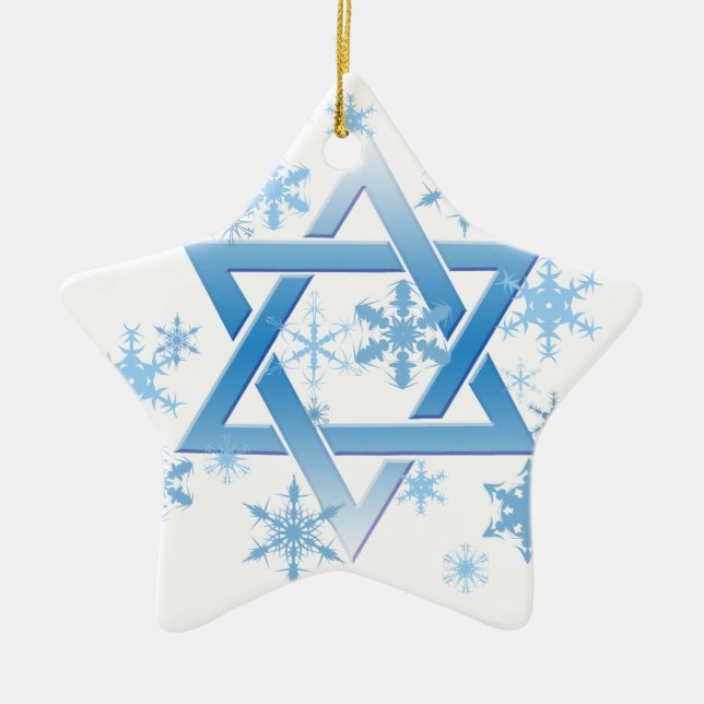 winter david ceramic ornament (Front)