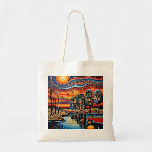 Winter day at sunset 9 tote bag (Front)