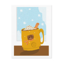 Winter Day with Bear Mug Cocoa