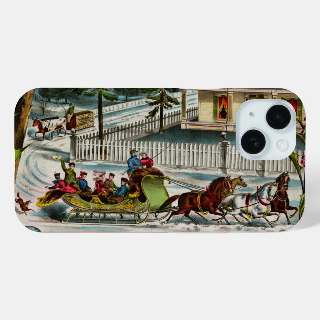 Winter Days Christmas scene Case-Mate iPhone Case (Back (Horizontal))