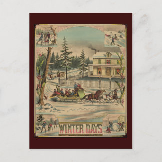 Winter Days Postcard