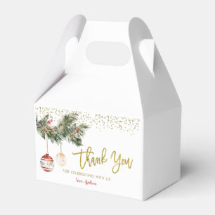 Winter Deck the Halls Bridal Shower Favour Boxes