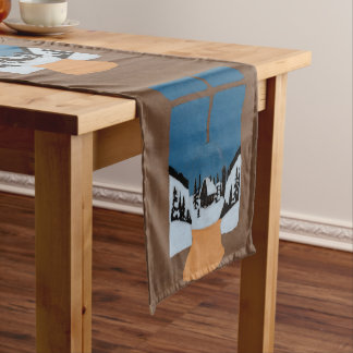 Winter Decorative Table Runner - Snow Globe