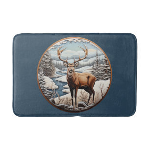 Winter Deer Bath Mat