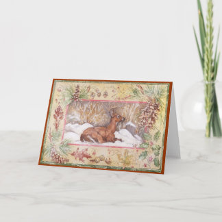 WINTER DEER HOLIDAY CARD