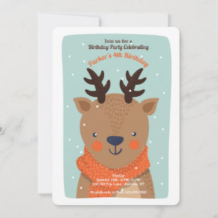 Winter Deer Invitation