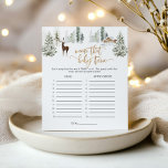 Winter deer Name that song baby shower game<br><div class="desc">Winter deer Name that song baby shower game. "Name that tune" baby shower game.
Matching items available.</div>