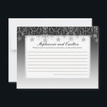 Winter Diamond Wedding Writable Advice Card<br><div class="desc">These adorable Writable Advice Cards are perfect addition to any Wedding. Simply hand these cards to your guests, along with fine tip Sharpie pens. Your guests can then write down any advice they have for the new bride and groom. These are printed at a 4.25" x 5.6" size on glossy...</div>