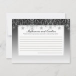 Winter Diamond Wedding Writable Advice Card<br><div class="desc">These adorable Writable Advice Cards are perfect addition to any Wedding. Simply hand these cards to your guests, along with fine tip Sharpie pens. Your guests can then write down any advice they have for the new bride and groom. These are printed at a 4.25" x 5.6" size on glossy...</div>