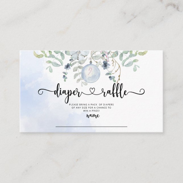Winter diaper raffle ticket enclosure card (Front)