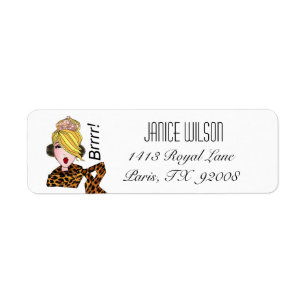 “Winter DIVA” Brrrr! Return Address Label