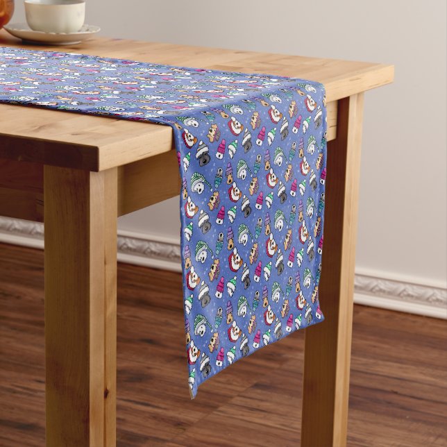 Winter Dog Trivet Short Table Runner (In Situ)