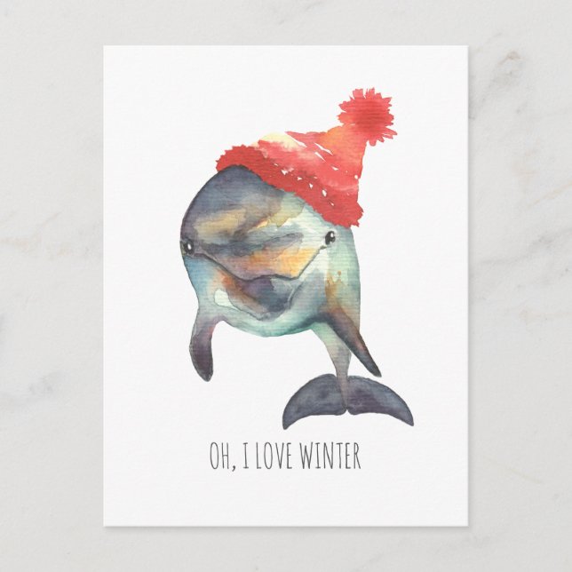 "Winter dolphin" postcard (Front)