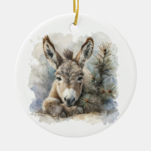 Winter Donkey Ornament