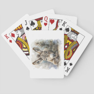 Winter Donkey Playing Cards