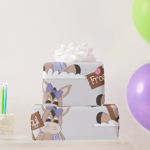Winter Donkey Wrapping Paper