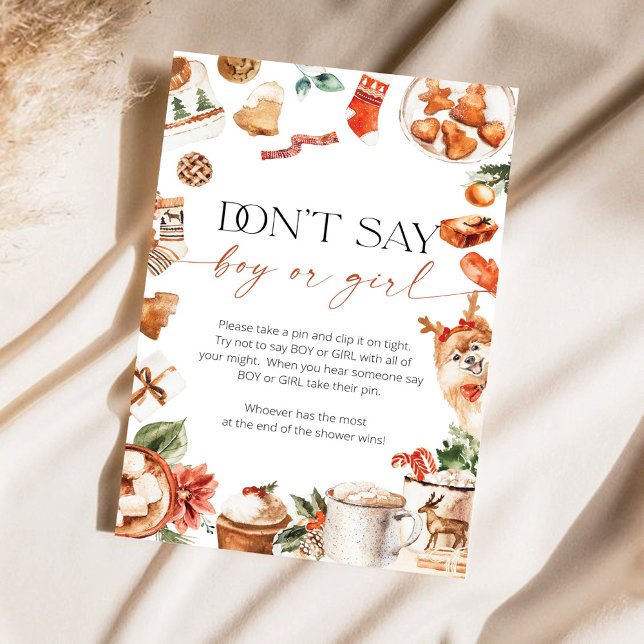 Winter Don't Say Boy or Girl Baby Shower Game (Creator Uploaded)