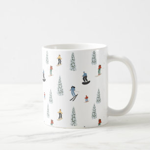 Winter Downhill Pattern Coffee Mug