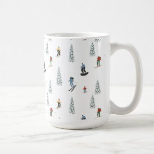 Winter Downhill Pattern Coffee Mug