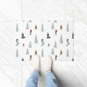 Winter Downhill Pattern Doormat