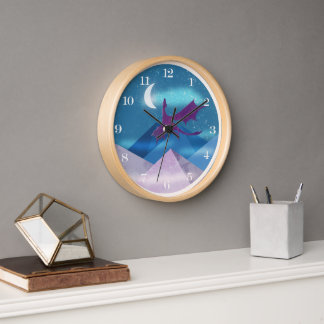 Winter Dragon Clock - Numbered