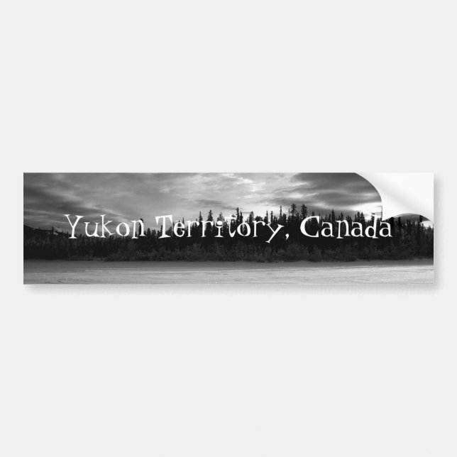 Winter Drama; Yukon Territory, Canada Bumper Sticker (Front)