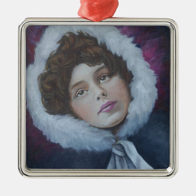 winter dreams metal ornament (Front)