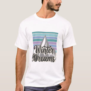 Winter Dreams Snowy Mountain Retro Vibes T-Shirt