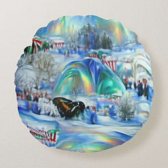 Winter Dreamscape Round Cushion (Front)