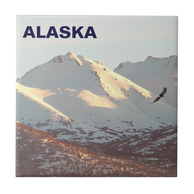 Winter Eagle Ceramic Tile (Front)