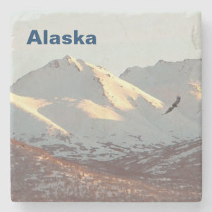 Winter Eagle Stone Coaster