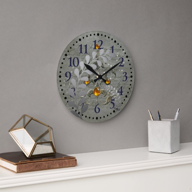 Winter Earth 3 Large Clock (Office)