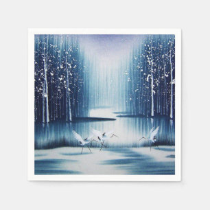 Winter Egrets Napkin