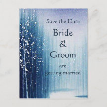 Winter Egrets Save the Date Postcard