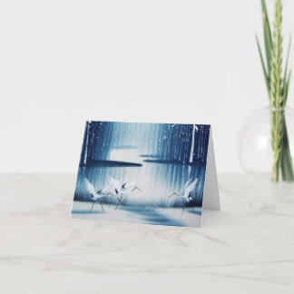 Winter Egrets Thank You Note Card