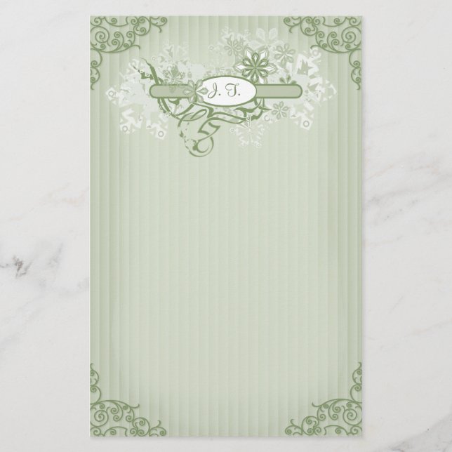 Winter Elegance - Customise Stationery (Front)