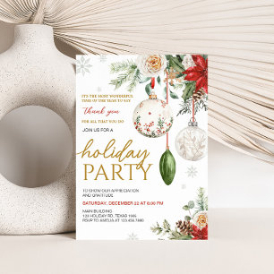 Winter Elegant Company Holiday Party Invitation