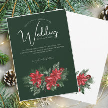 Winter Emerald Green Festive Christmas Wedding