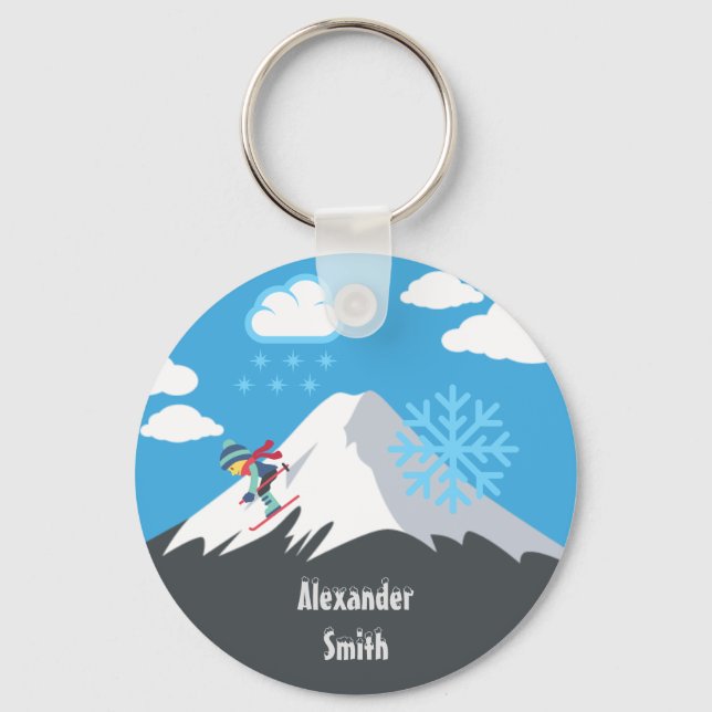 Winter Emojis Key Ring (Front)