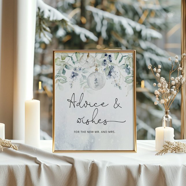 Winter eucalyptus advice and wishes for Newlyweds Poster (Creator Uploaded)