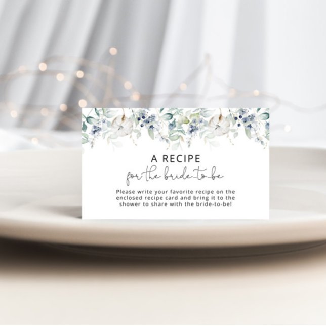  Winter eucalyptus Recipe for the bride to be Enclosure Card (Creator Uploaded)