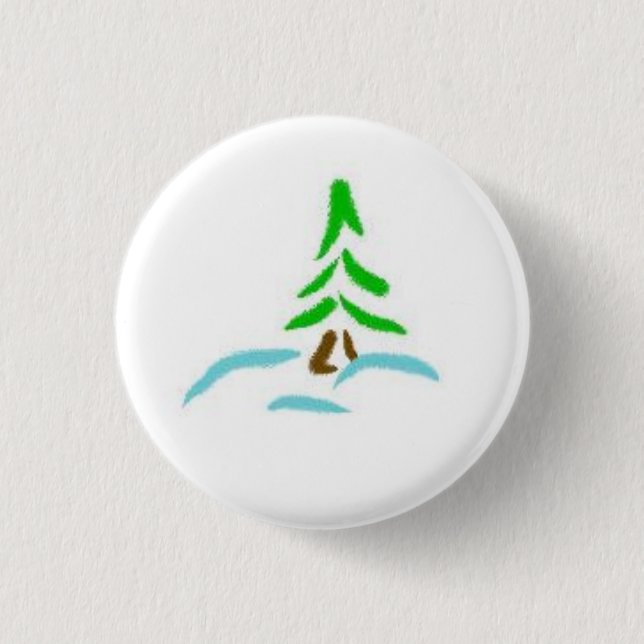 Winter Evergreen 3 Cm Round Badge (Front)