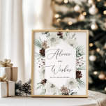 Winter evergreen advice and wishes for Newlyweds Poster<br><div class="desc">Winter evergreen advice and wishes for Newlyweds sign.
Matching items available.</div>