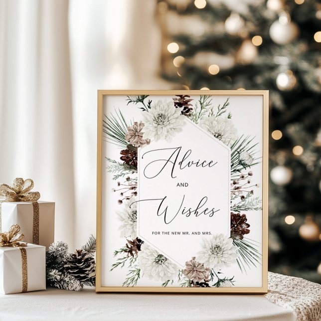 Winter evergreen advice and wishes for Newlyweds Poster (Creator Uploaded)
