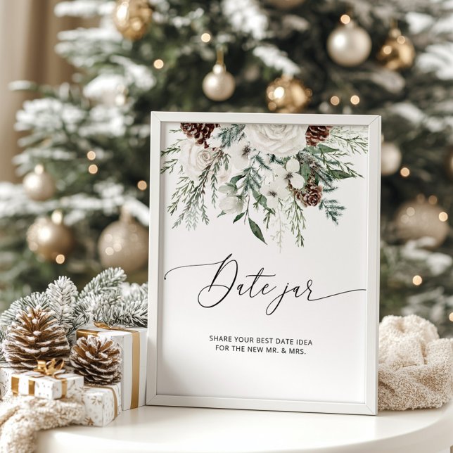 Winter Evergreen Date jar bridal game Poster (Creator Uploaded)