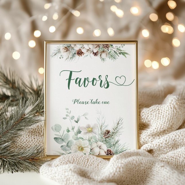 Winter evergreen elegant favours take a treat  poster (Creator Uploaded)