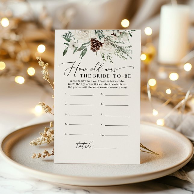 Winter evergreen How old was the bride to be game (Creator Uploaded)